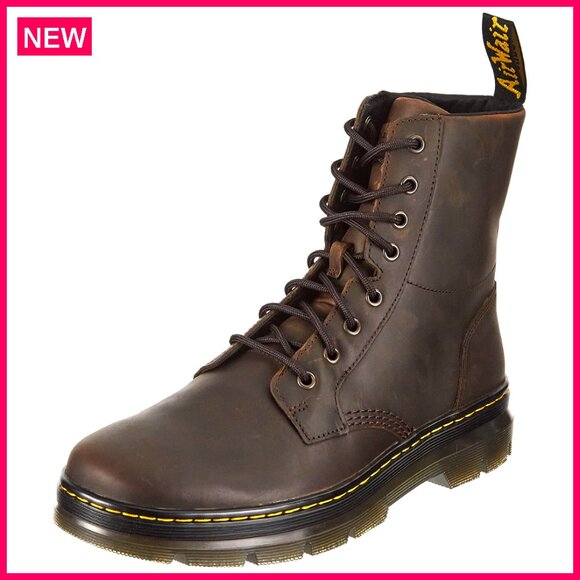 Leather Ankle Boots Lace-Up Work Style Unisex Adult
